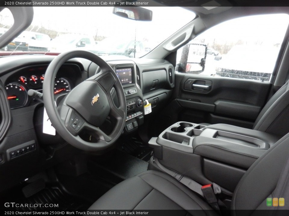 Jet Black Interior Photo for the 2020 Chevrolet Silverado 2500HD Work Truck Double Cab 4x4 #136854023