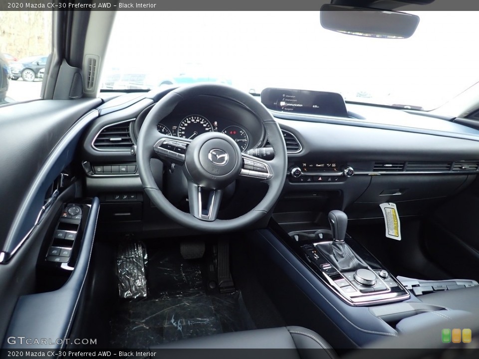 Black Interior Dashboard for the 2020 Mazda CX-30 Preferred AWD #136855451