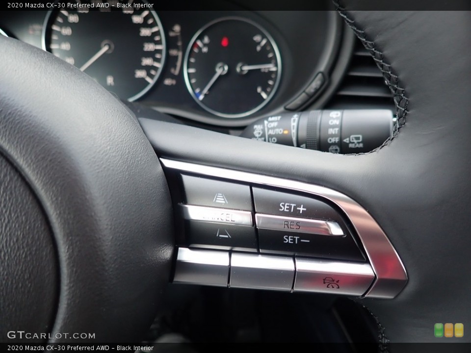 Black Interior Steering Wheel for the 2020 Mazda CX-30 Preferred AWD #136855556