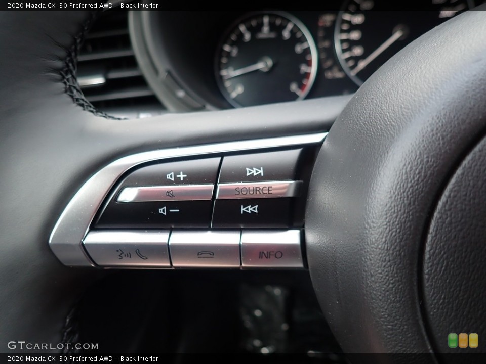 Black Interior Steering Wheel for the 2020 Mazda CX-30 Preferred AWD #136855571