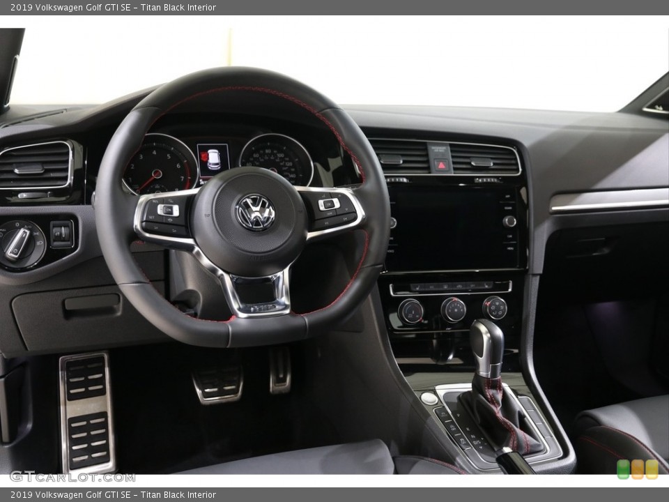 Titan Black Interior Dashboard for the 2019 Volkswagen Golf GTI SE #136860027