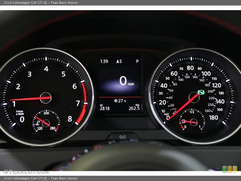 Titan Black Interior Gauges for the 2019 Volkswagen Golf GTI SE #136860075