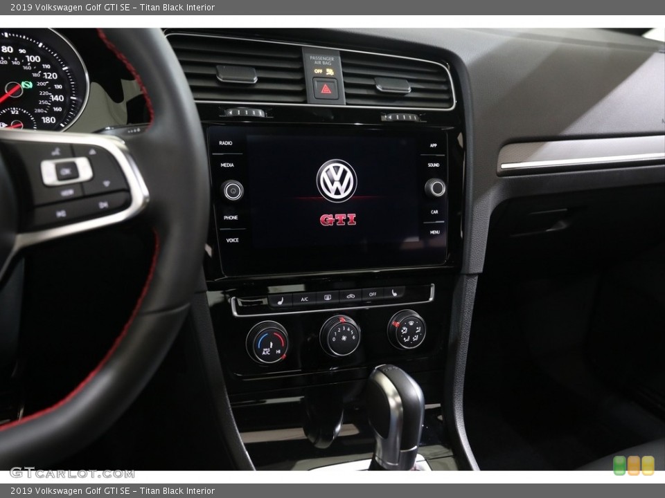 Titan Black Interior Controls for the 2019 Volkswagen Golf GTI SE #136860099