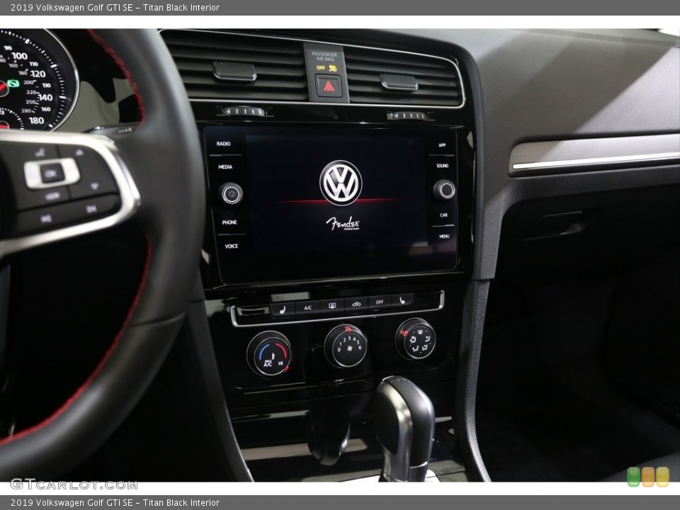 Titan Black Interior Controls for the 2019 Volkswagen Golf GTI SE #136860126