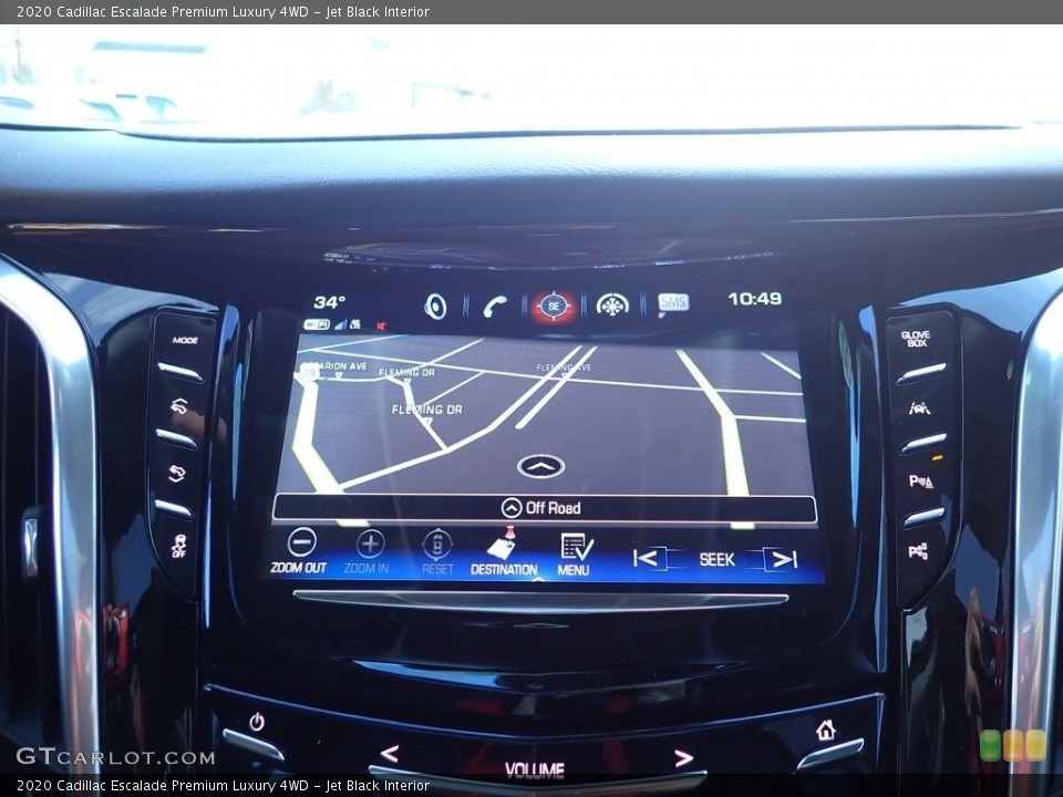Jet Black Interior Navigation for the 2020 Cadillac Escalade Premium Luxury 4WD #136868820