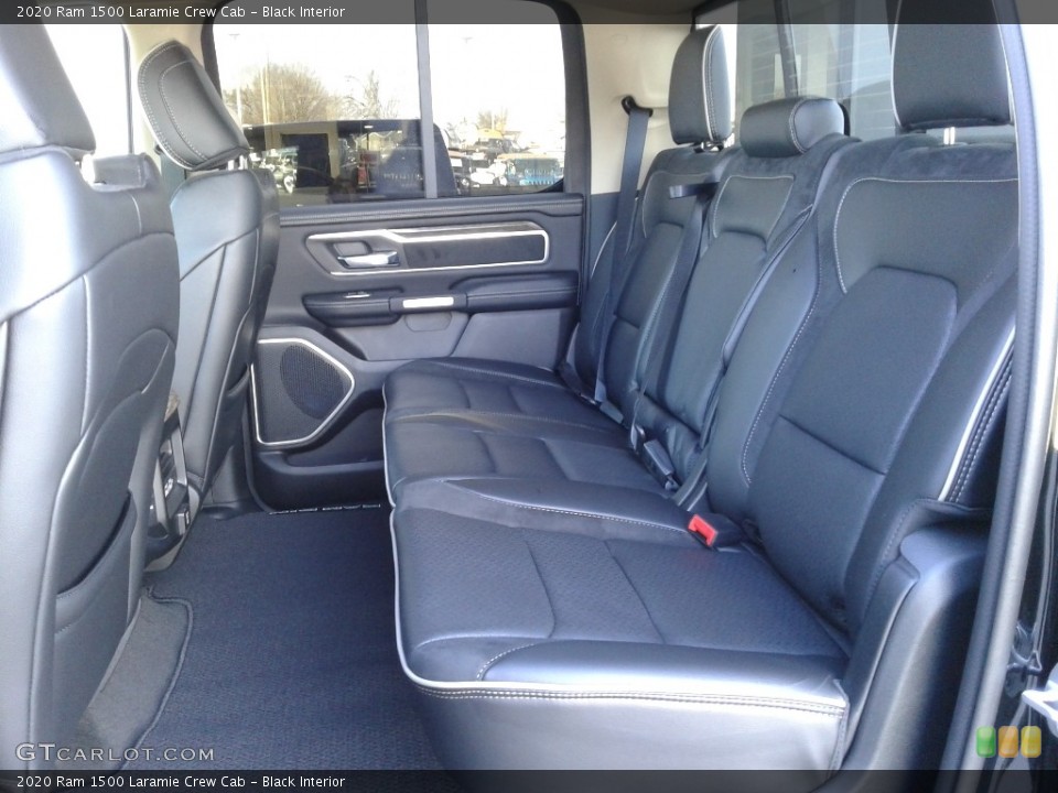 Black Interior Rear Seat for the 2020 Ram 1500 Laramie Crew Cab #136873707