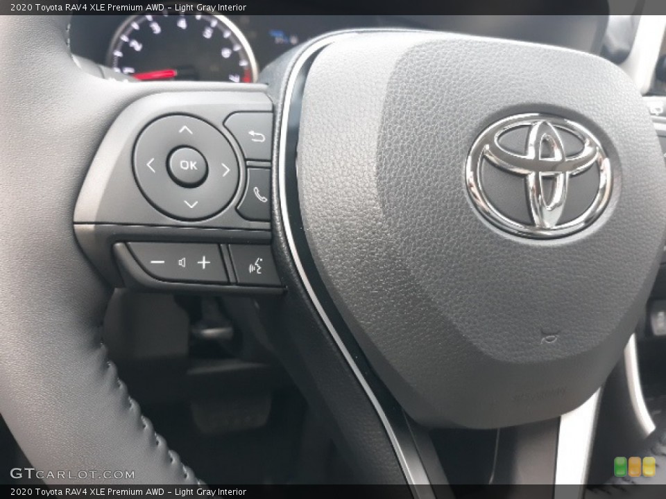 Light Gray Interior Steering Wheel for the 2020 Toyota RAV4 XLE Premium AWD #136875597
