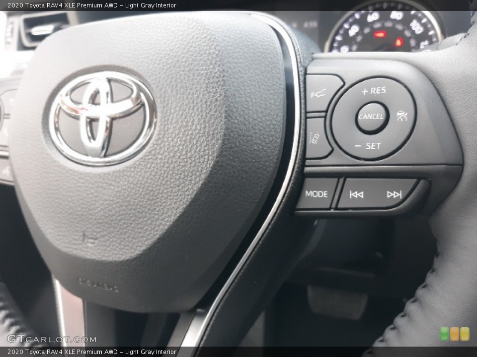 Light Gray Interior Steering Wheel for the 2020 Toyota RAV4 XLE Premium AWD #136875627