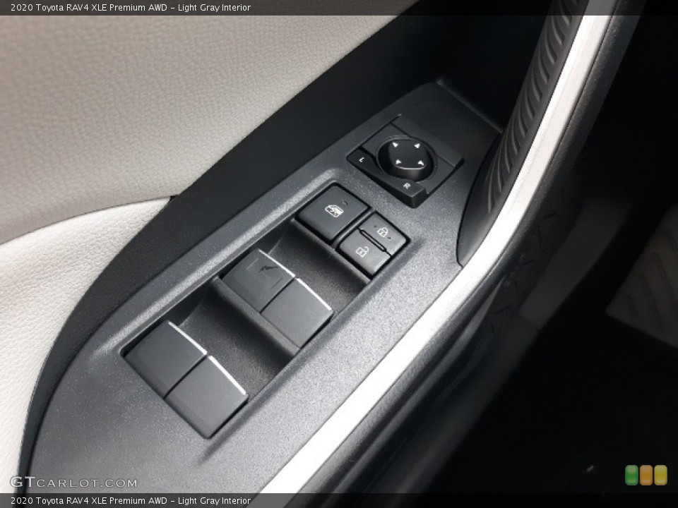 Light Gray Interior Controls for the 2020 Toyota RAV4 XLE Premium AWD #136875699