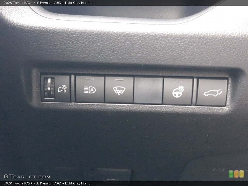 Light Gray Interior Controls for the 2020 Toyota RAV4 XLE Premium AWD #136875723