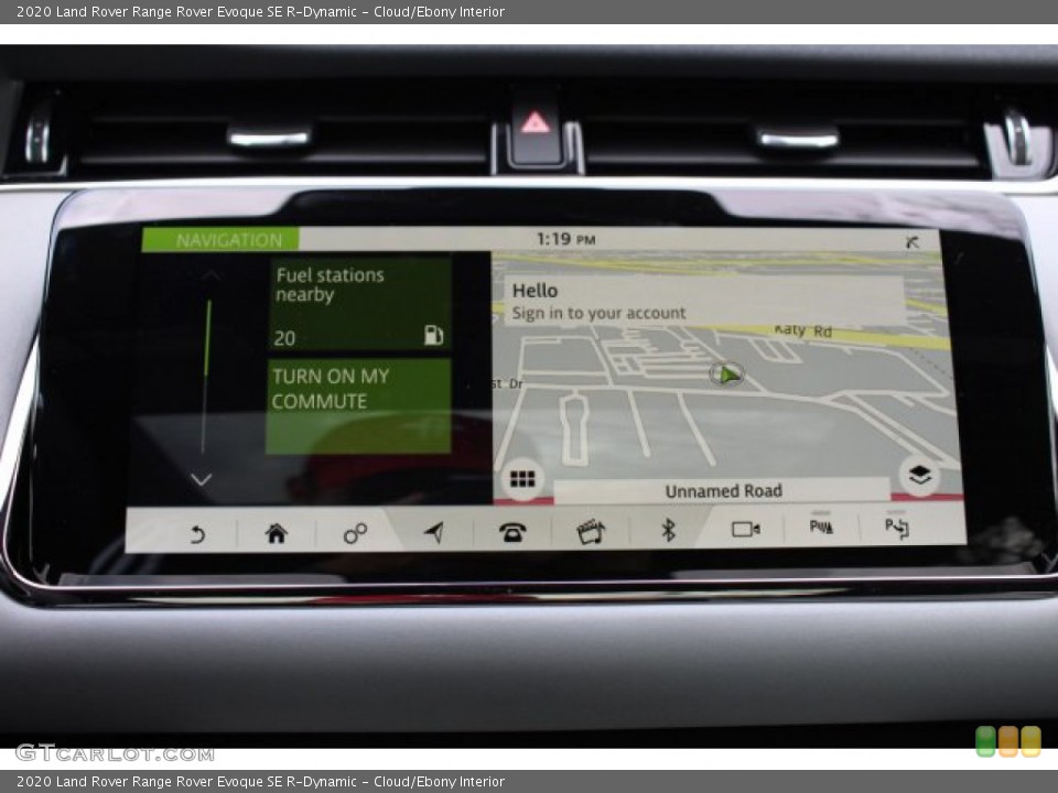 Cloud/Ebony Interior Navigation for the 2020 Land Rover Range Rover Evoque SE R-Dynamic #136882161
