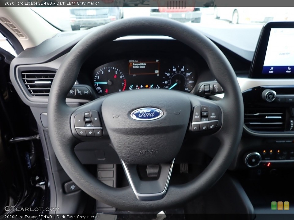 Dark Earth Gray Interior Steering Wheel for the 2020 Ford Escape SE 4WD #136885245