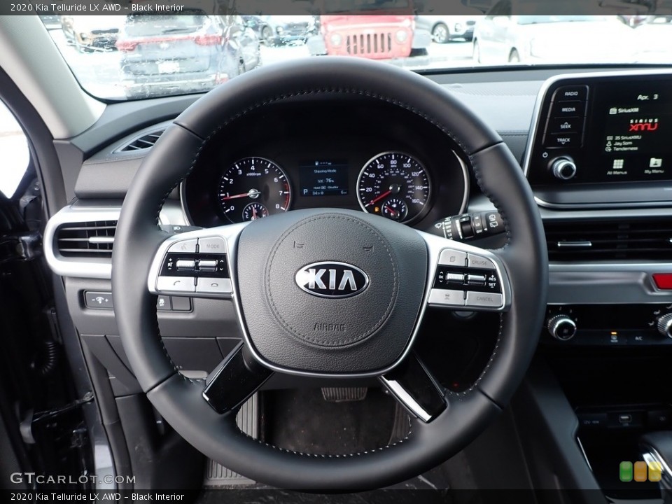 Black Interior Steering Wheel for the 2020 Kia Telluride LX AWD #136885425