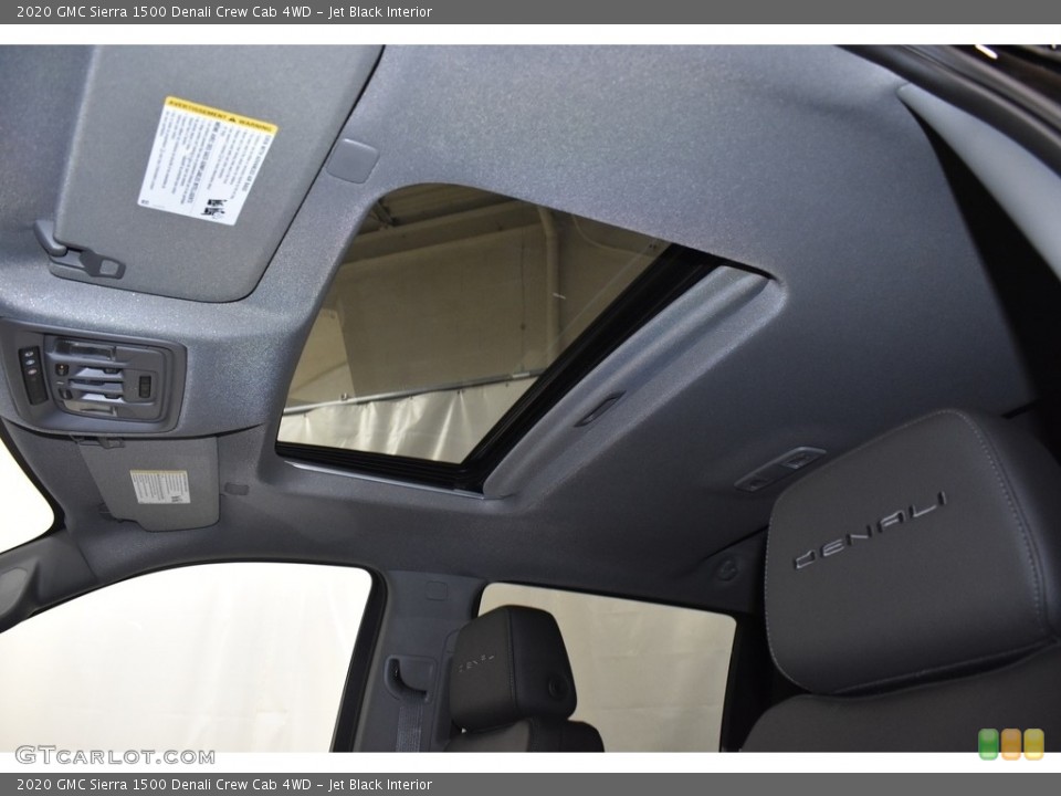 Jet Black Interior Sunroof for the 2020 GMC Sierra 1500 Denali Crew Cab 4WD #136889532