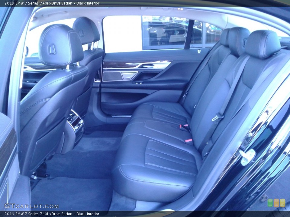 Black Interior Rear Seat for the 2019 BMW 7 Series 740i xDrive Sedan #136891119