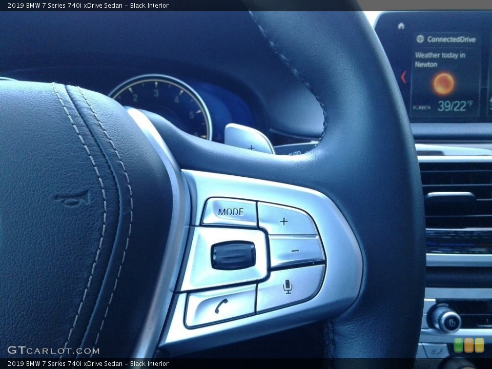 Black Interior Steering Wheel for the 2019 BMW 7 Series 740i xDrive Sedan #136891389