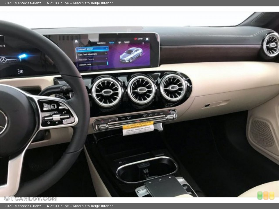 Macchiato Beige Interior Dashboard for the 2020 Mercedes-Benz CLA 250 Coupe #136901092