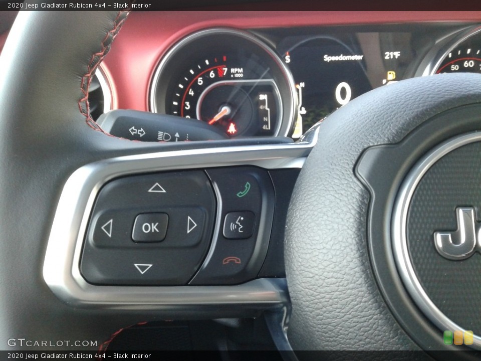 Black Interior Steering Wheel for the 2020 Jeep Gladiator Rubicon 4x4 #136905346