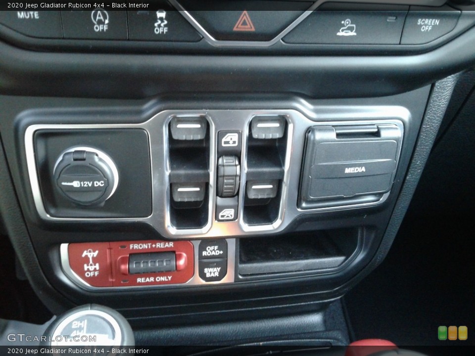 Black Interior Controls for the 2020 Jeep Gladiator Rubicon 4x4 #136905562