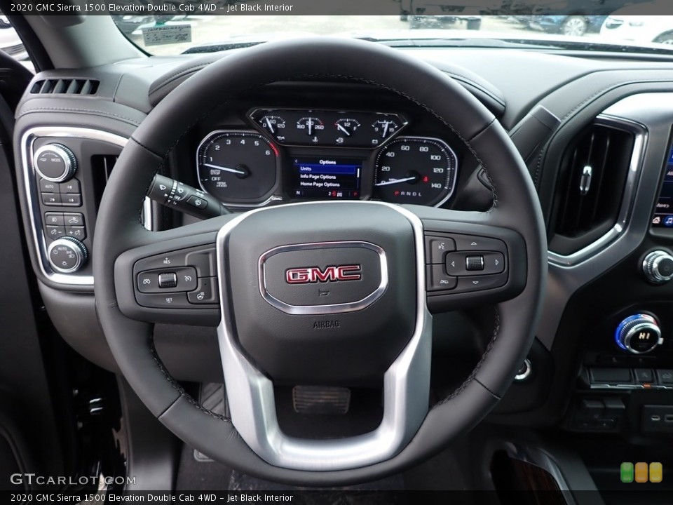 Jet Black Interior Steering Wheel for the 2020 GMC Sierra 1500 Elevation Double Cab 4WD #136905877