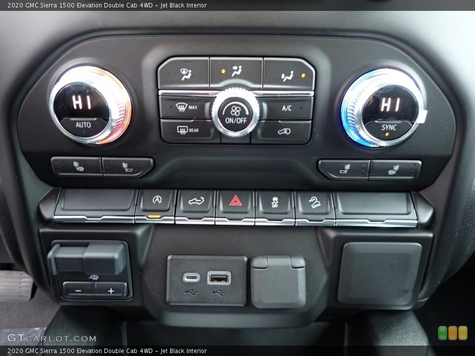 Jet Black Interior Controls for the 2020 GMC Sierra 1500 Elevation Double Cab 4WD #136905907