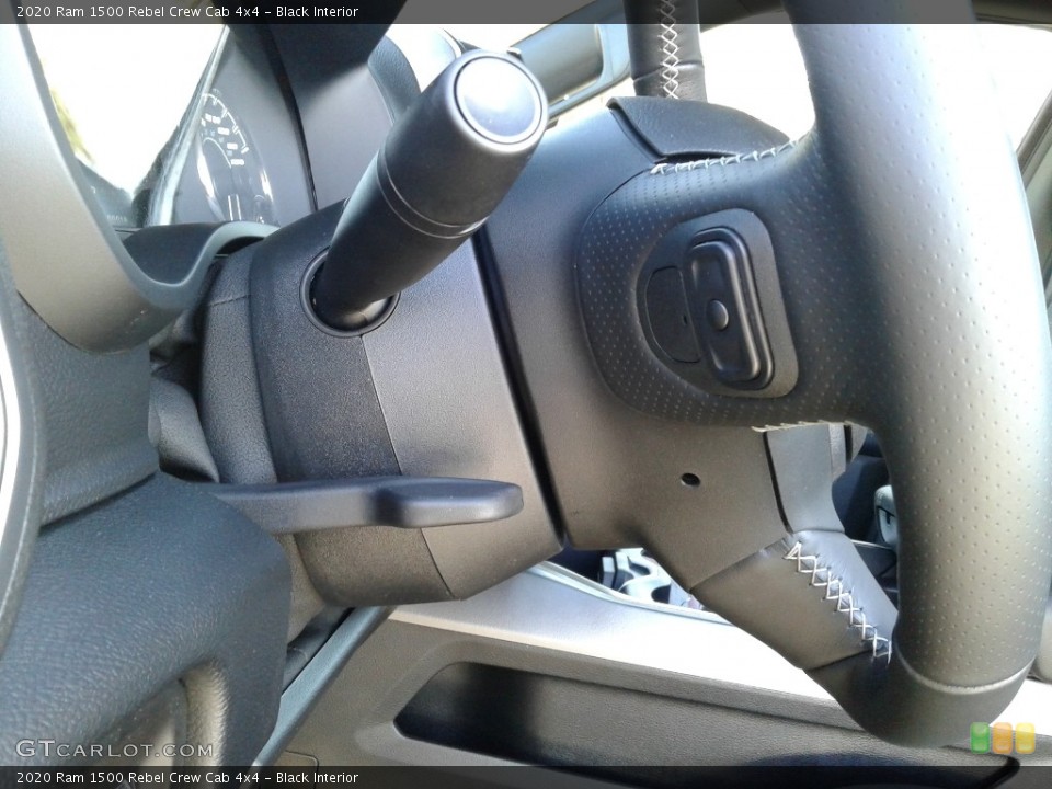Black Interior Steering Wheel for the 2020 Ram 1500 Rebel Crew Cab 4x4 #136909372