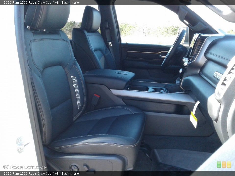 Black Interior Front Seat for the 2020 Ram 1500 Rebel Crew Cab 4x4 #136909549