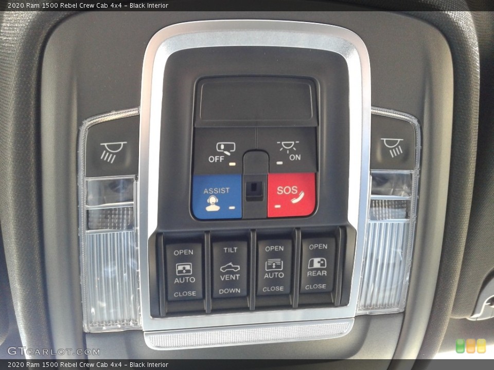 Black Interior Controls for the 2020 Ram 1500 Rebel Crew Cab 4x4 #136910008