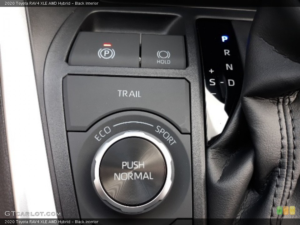 Black Interior Controls for the 2020 Toyota RAV4 XLE AWD Hybrid #136912885