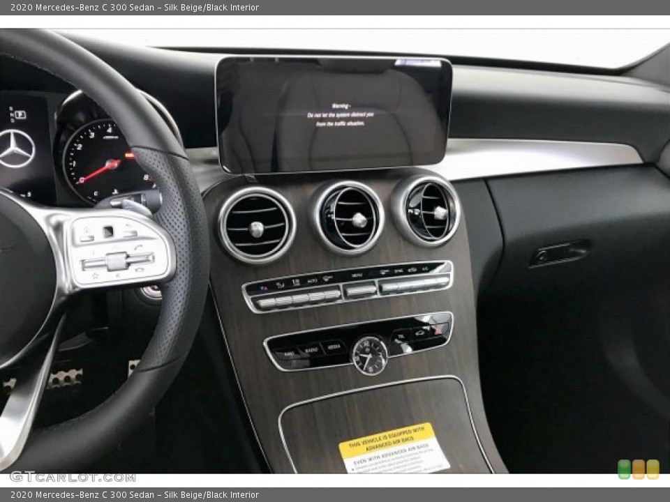 Silk Beige/Black Interior Controls for the 2020 Mercedes-Benz C 300 Sedan #136917376