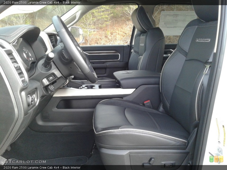Black Interior Front Seat for the 2020 Ram 2500 Laramie Crew Cab 4x4 #136928301