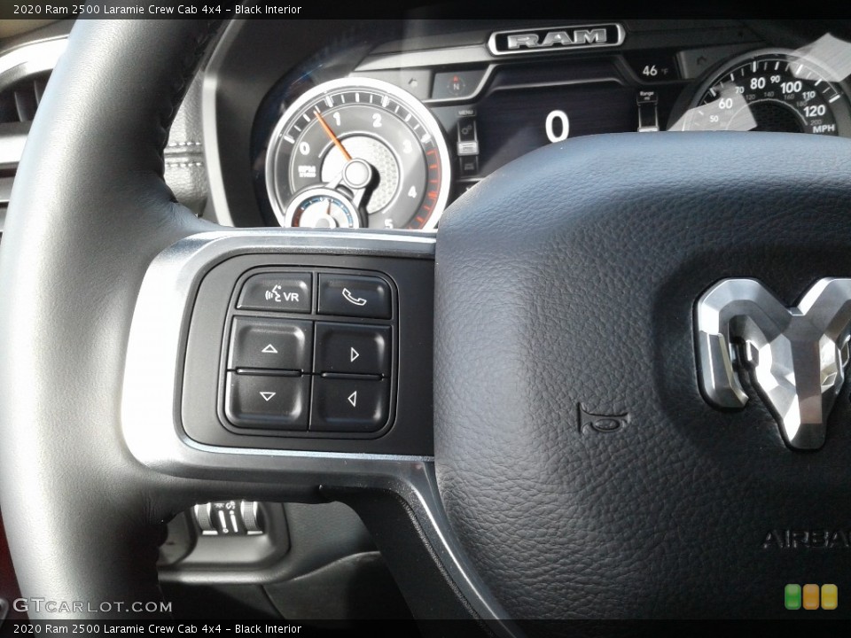 Black Interior Steering Wheel for the 2020 Ram 2500 Laramie Crew Cab 4x4 #136928520