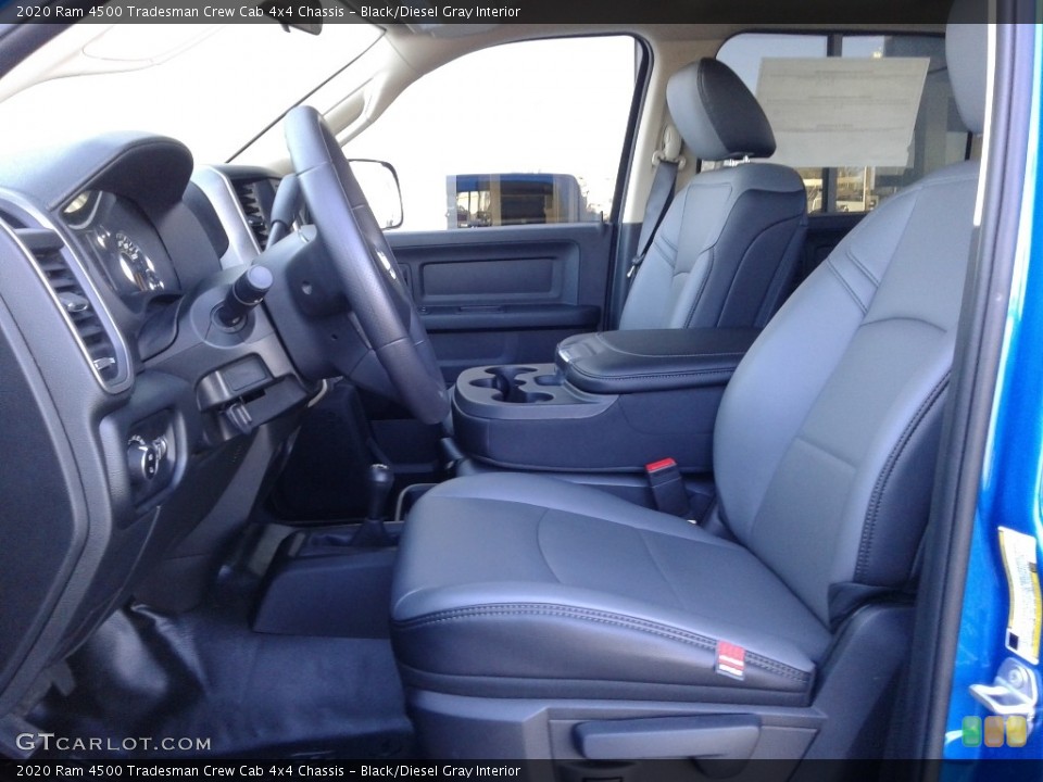 Black/Diesel Gray Interior Front Seat for the 2020 Ram 4500 Tradesman Crew Cab 4x4 Chassis #136929069