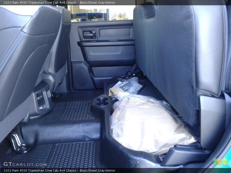 Black/Diesel Gray Interior Rear Seat for the 2020 Ram 4500 Tradesman Crew Cab 4x4 Chassis #136929135
