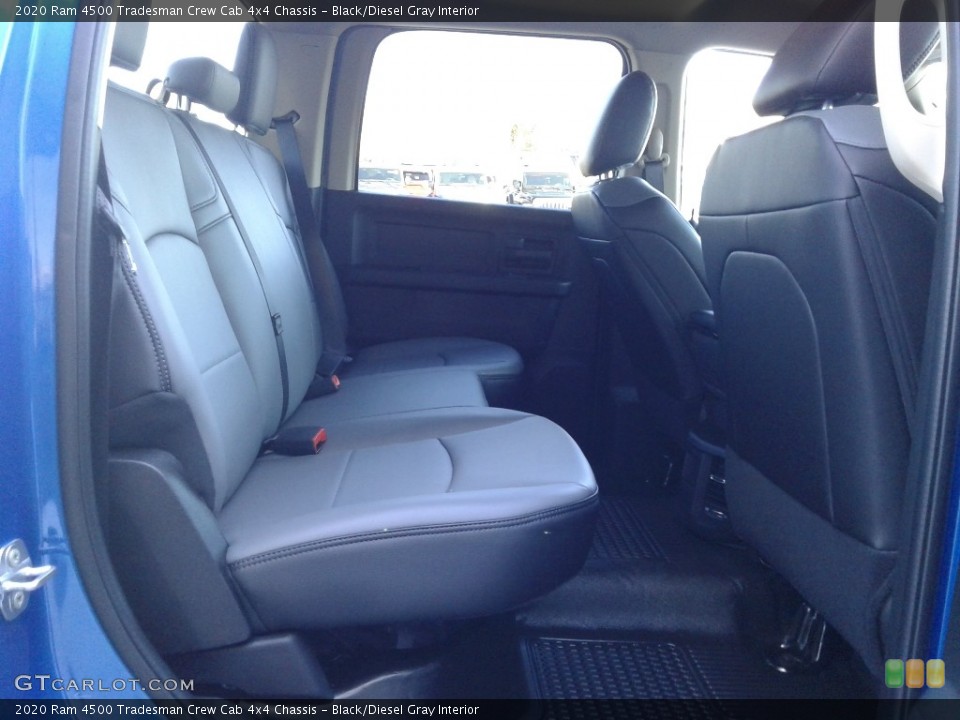 Black/Diesel Gray Interior Rear Seat for the 2020 Ram 4500 Tradesman Crew Cab 4x4 Chassis #136929153