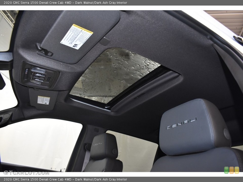 Dark Walnut/Dark Ash Gray Interior Sunroof for the 2020 GMC Sierra 1500 Denali Crew Cab 4WD #136929528