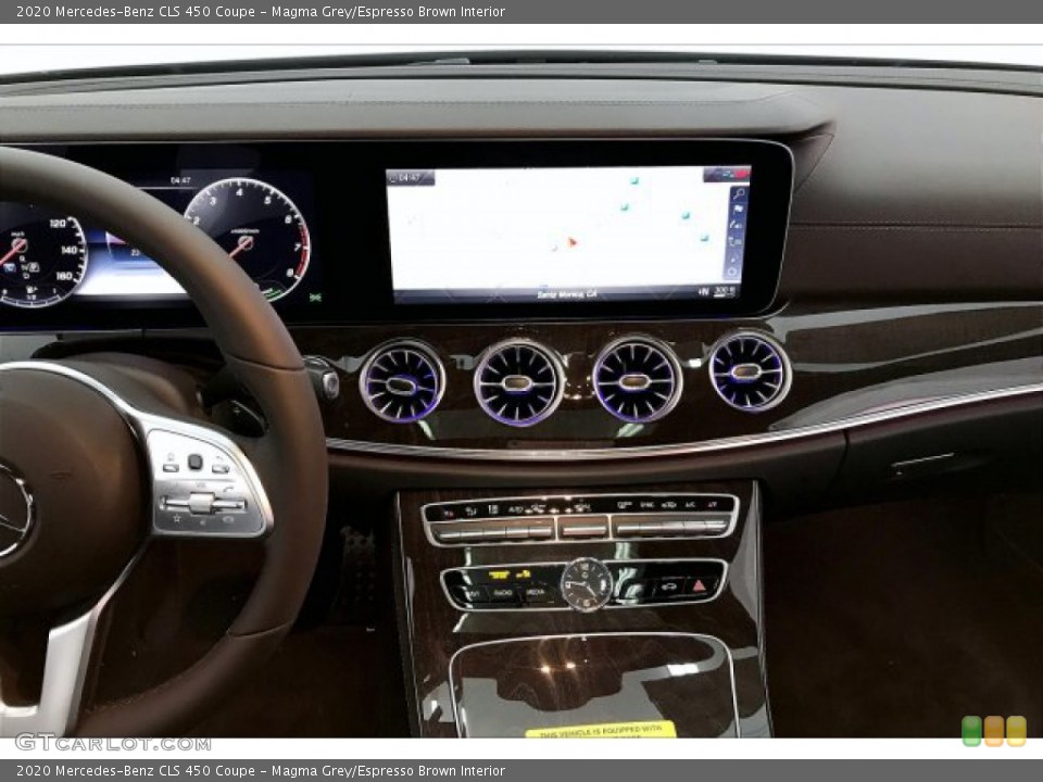 Magma Grey/Espresso Brown Interior Controls for the 2020 Mercedes-Benz CLS 450 Coupe #136932756