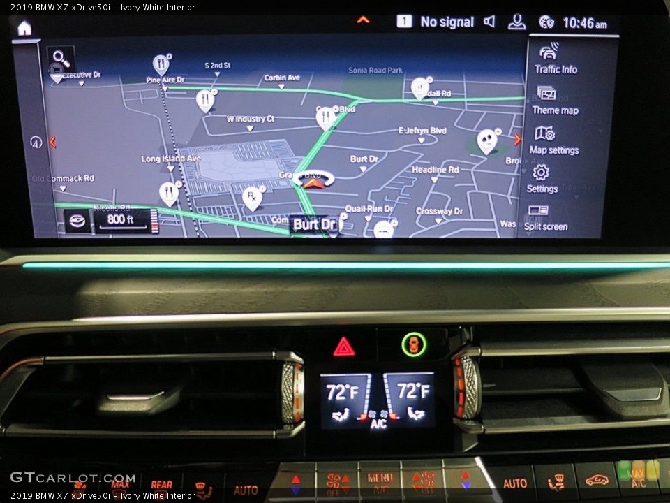 Ivory White Interior Navigation for the 2019 BMW X7 xDrive50i #136934580
