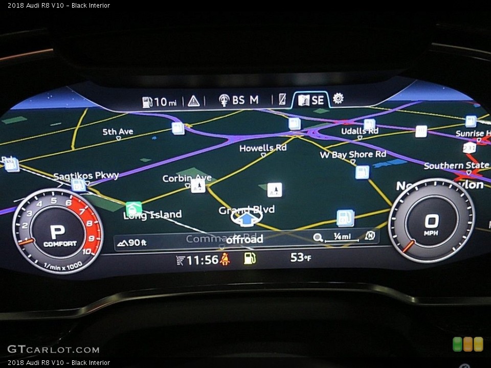 Black Interior Navigation for the 2018 Audi R8 V10 #136935417
