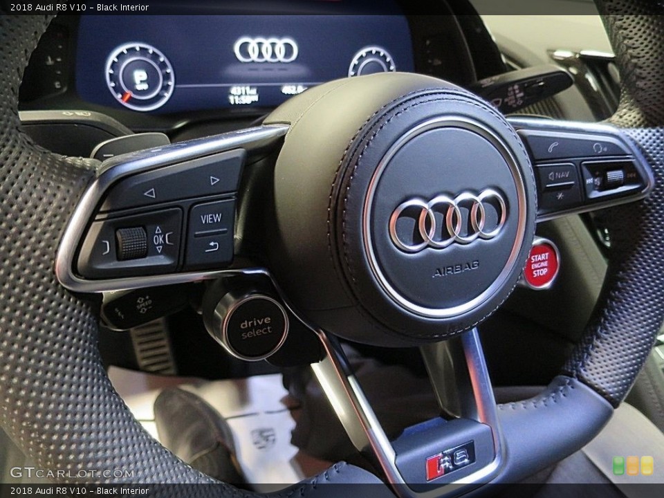 Black Interior Steering Wheel for the 2018 Audi R8 V10 #136935504