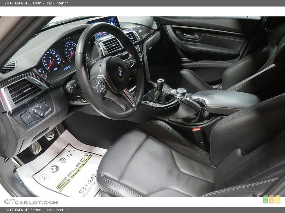 Black Interior Front Seat for the 2017 BMW M3 Sedan #136935726