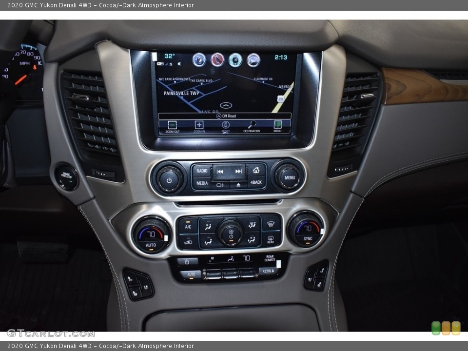 Cocoa/­Dark Atmosphere Interior Controls for the 2020 GMC Yukon Denali 4WD #136939074