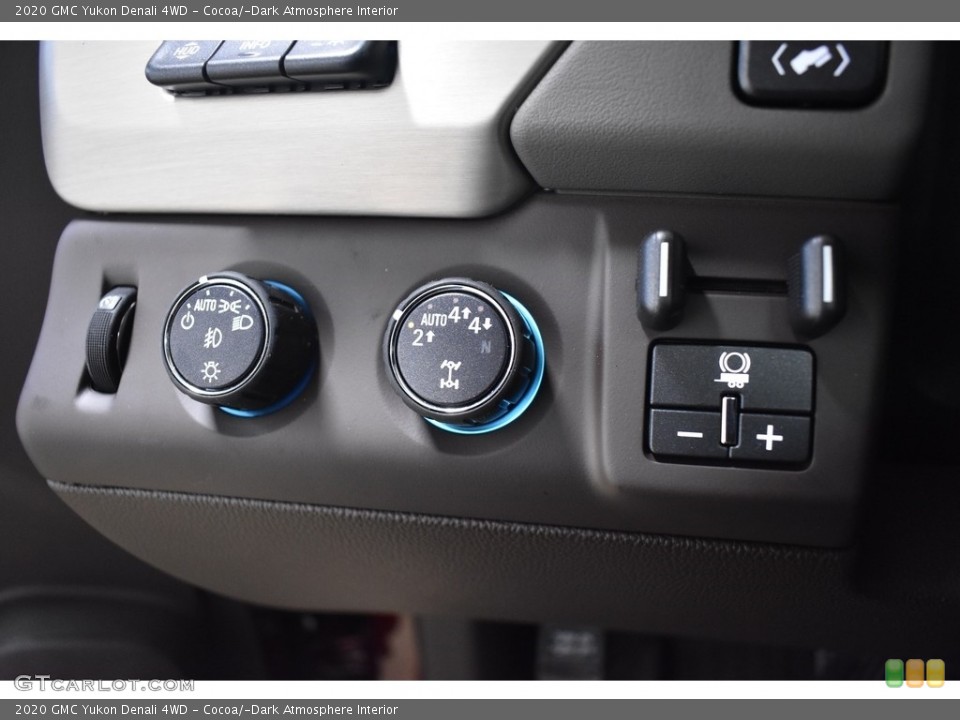 Cocoa/­Dark Atmosphere Interior Controls for the 2020 GMC Yukon Denali 4WD #136939215