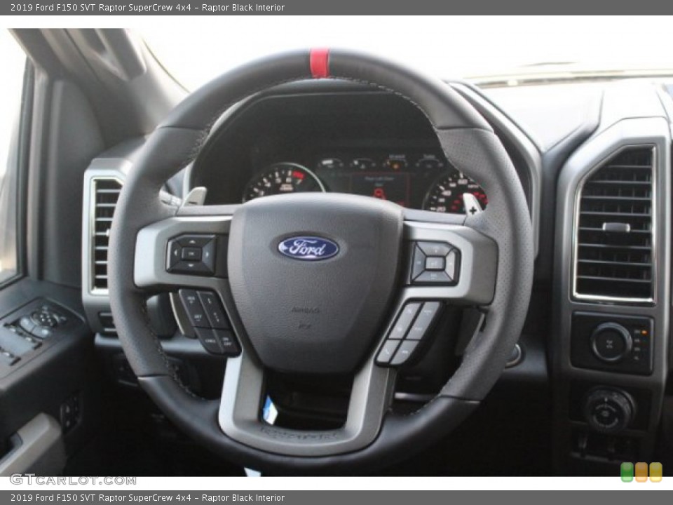 Raptor Black Interior Steering Wheel for the 2019 Ford F150 SVT Raptor SuperCrew 4x4 #136940868