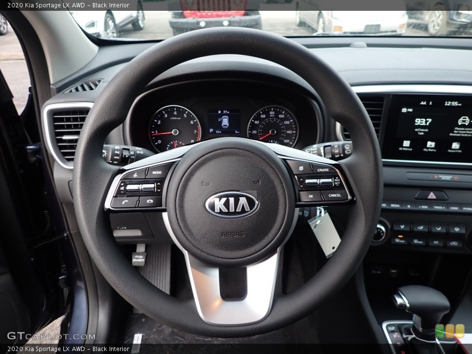 Black Interior Steering Wheel for the 2020 Kia Sportage LX AWD #136941177