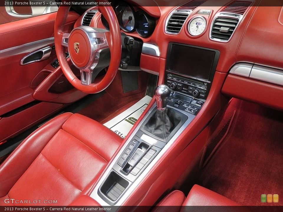 Carrera Red Natural Leather Interior Transmission for the 2013 Porsche Boxster S #136941621
