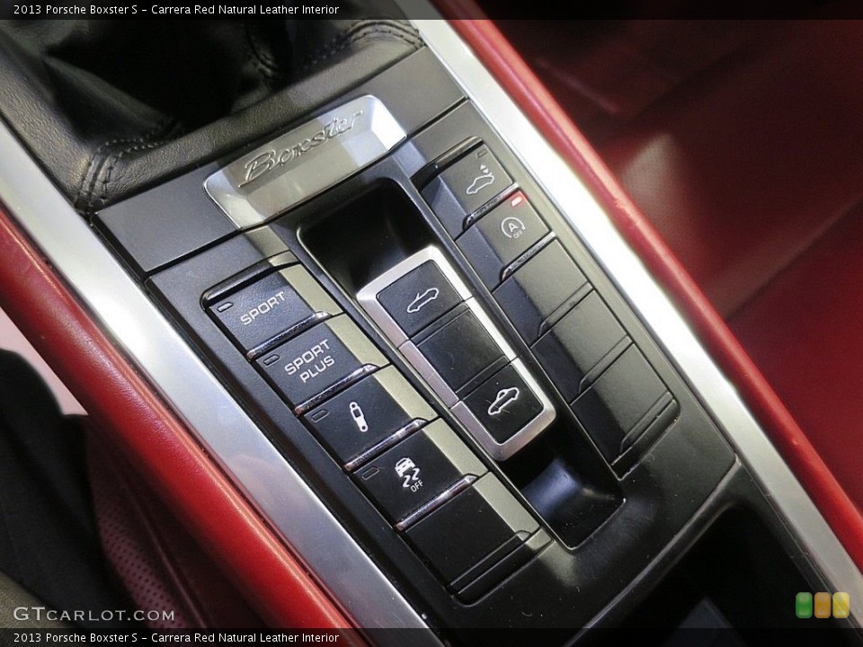 Carrera Red Natural Leather Interior Controls for the 2013 Porsche Boxster S #136941834