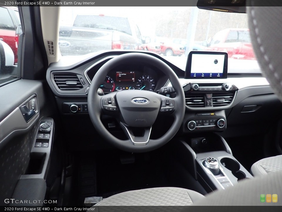 Dark Earth Gray Interior Dashboard for the 2020 Ford Escape SE 4WD #136944594
