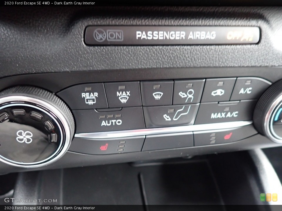 Dark Earth Gray Interior Controls for the 2020 Ford Escape SE 4WD #136944765