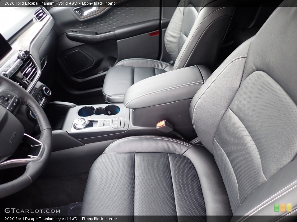Ebony Black Interior Front Seat for the 2020 Ford Escape Titanium Hybrid 4WD #136945035
